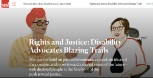 yes magazine cover art Rights and Justice: Disability Advocates Blazing Trails