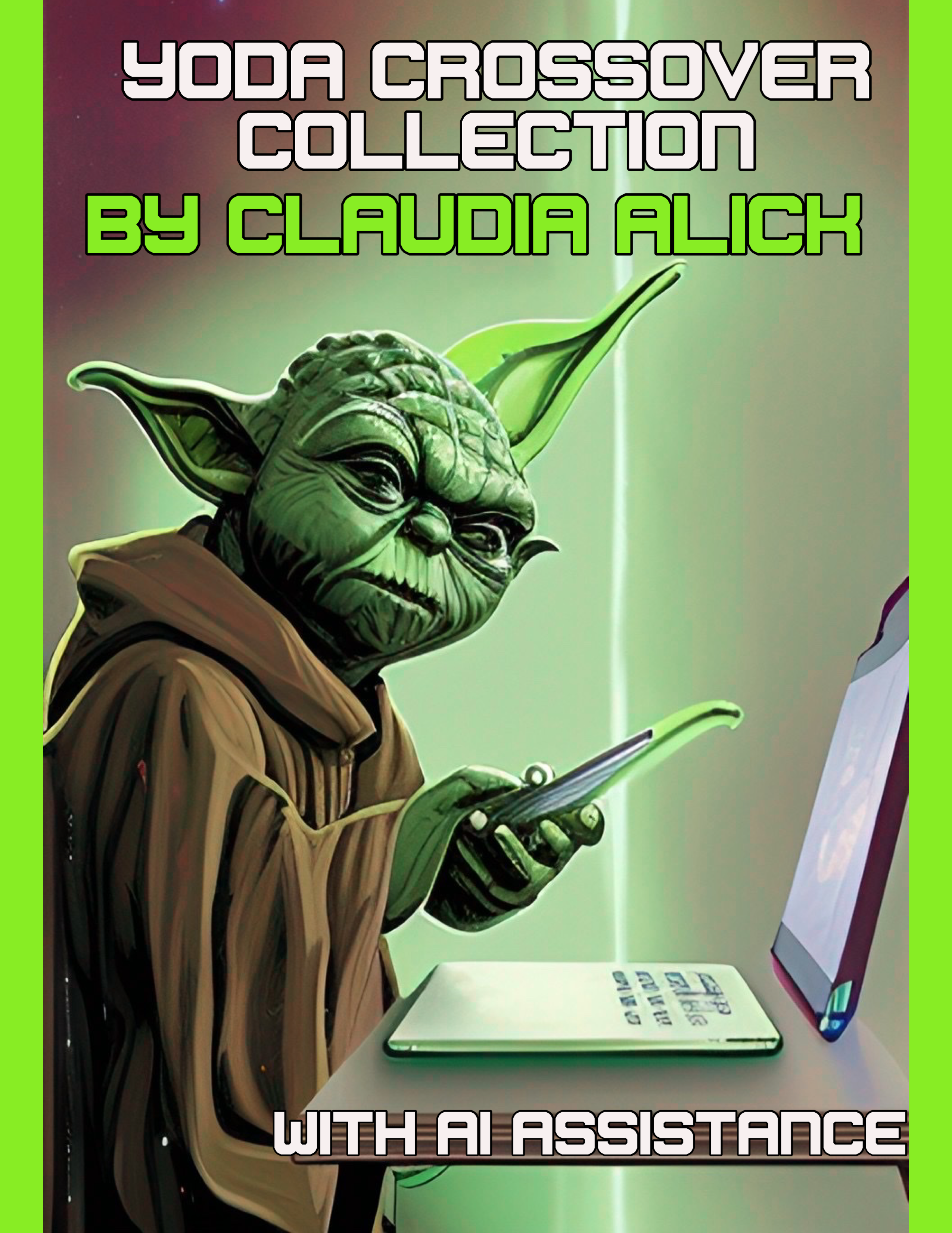 yoda at a computer reading his fanfic