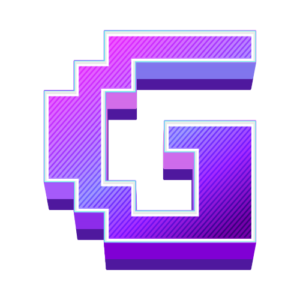 purple pixelated G